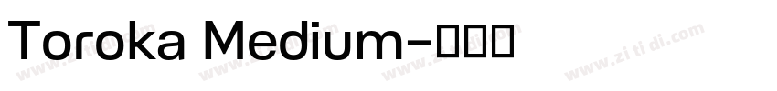 Toroka Medium字体转换 Toroka Medium字体转换